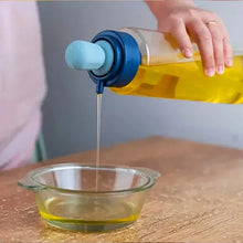 2 in 1 Transparent oilar dispenser with Silicone Oil Dropper Nozzle (1 Pc / With Brush / 1 Ltr.) - justgrabit.in | Just Grab It