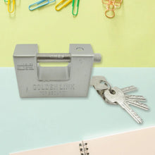 94mm Stainless Steel Padlock: Rectangular, Hardened Steel, 5 Keys - Justgrabit Inc.