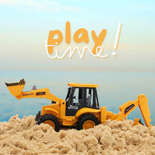 LALA Friction Powered JCB Style Backhoe Loader Construction Toy Truck for Kids (1 Pc) - justgrabit.in | Just Grab It