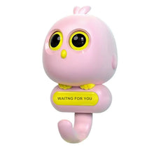 Self Adhesive Wall Hooks Eye Catching Cute Bird Hook, Automatic Open Close Eyes Creative wall Hook (1 Pc) - justgrabit.in | Just Grab It