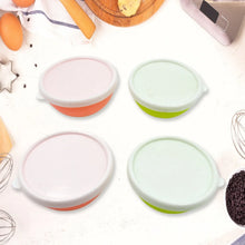 Multipurpose Small Round Plastic Bowl / Katori With Lid, Microwave Safe Reusable Lightweight Bowl, Dishwasher Safe Chutney Bowl (4 Pcs Set) - Justgrabit Inc.