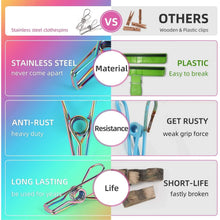 Stainless Steel Multipurpose Sturdy Clothes Hanging Clips - Justgrabit Inc.