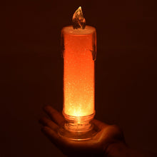 Red LED Flameless Candles Battery Operated Pillar Candles Flickering Realistic Decorative Lamp Votive Transparent Flameless Ornament Tea Party Decorations for Hotel, Scene,Home Decor, Restaurant, Diwali Decoration Candle Crystal Lamp, Diwali (1 Pc) - justgrabit.in | Just Grab It