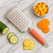 Supermom Stainless Steel Multipurpose Vegetable and Cheese Grater with Soft Grip Handle (1 Pc) - justgrabit.in | Just Grab It