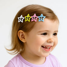 Metal Printed Star Shape Hair Clips (10 Pcs Set) - Justgrabit Inc.