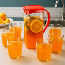 Supermom Plastic Marina Jug with 6 Glass Set - Justgrabit Inc.