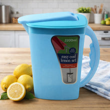 Easy Cool Lemon Set Water Jug with Lid & Handle (Approx. 2200 ml) - justgrabit.in | Just Grab It