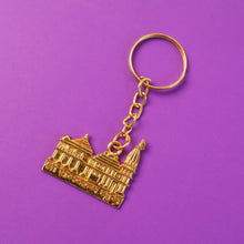 Premium Golden Metal Ram Mandir Keychain (1 Pc) - justgrabit.in | Just Grab It