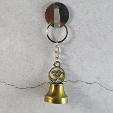 Om Symbol Temple Bell Metal Keychain (1 Pc) - justgrabit.in | Just Grab It