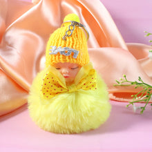 Cute Doll Plush Keychain with Soft Fur Ball (1 Pc) - justgrabit.in | Just Grab It