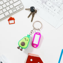 Cute Cartoon Character Keychain with Label Tag Holder (1 Pc) - justgrabit.in | Just Grab It