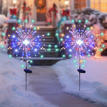 Solar Powered Multicolor Starburst Firework Garden Light Set (2 Pc / 150 LED) - justgrabit.in | Just Grab It