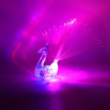 LED Fiber - Optic Peacock Decorative Night Light (1 Pc) - justgrabit.in | Just Grab It