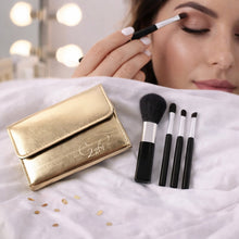 4 in 1 Professional Makeup Brush Set with Premium Storage Pouch (1 Pc) - justgrabit.in | Just Grab It