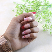 Elegant Nude Glossy Artificial Nail Tips fake nails (24 Pc Set) - justgrabit.in | Just Grab It