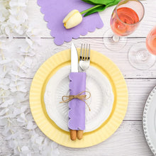 Lilac Scalloped Disposable Paper Napkin (23 x 23 cm / 120 Pc) - justgrabit.in | Just Grab It