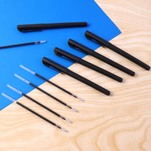 Refillable Black Marker Pen with Extra Ink Refills 20 pieces (1 Set) - justgrabit.in | Just Grab It