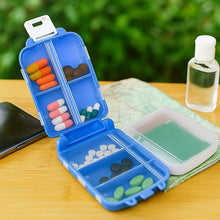 Portable Blue Dual - Sided Pill Organizer Box (1 Pc) - justgrabit.in | Just Grab It