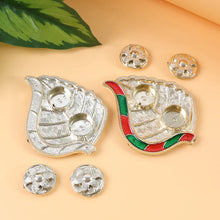 Leaf - Shaped Decorative Pooja Thali - (1 Pc) - justgrabit.in | Just Grab It