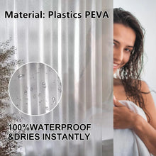 Waterproof Anti - Mildew Frosted Shower Curtain (Standard Fit / 51×79 Inch) - justgrabit.in | Just Grab It