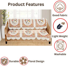 Elegant Floral Sofa Protector Runner - (Set / 132x28 Inch) - justgrabit.in | Just Grab It