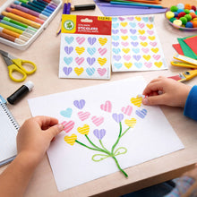 Colorful Heart Shape Decorative Sticker Set (4 Sheets, 112 Pc) - justgrabit.in | Just Grab It