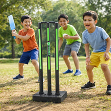 Cricket Stump Set with Heavy Base Stand (1 Set) - justgrabit.in | Just Grab It