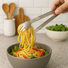 Stainless Steel Multipurpose Serving Tong – 2 - in - 1 Pasta & Salad Tong (1 Pc) - Justgrabit Inc.