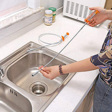 Flexible Spring Drain Cleaning Tool with Hand Grip (1 Pc / 90 Cm) - justgrabit.in | Just Grab It