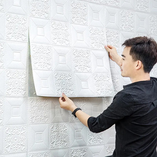Wallpaper 3D Foam Wallpaper Sticker Panels - justgrabit.in | Just Grab It