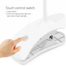 Desk Lamp Adjustable Gooseneck USB Rechargeable 3 modes of Lighting, Reading Lamp for Dorm White, Study Desk lamp Suitable for Girls College Bedroom Reading - Justgrabit Inc.