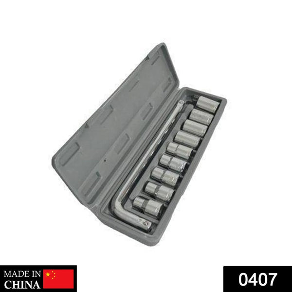 Drive Standard Socket Wrench Set -10 pc, 6 pt. 3 / 8 in. - Justgrabit Inc.