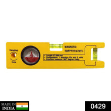 8 - inch Magnetic Torpedo Level with 1 Direction Pin, 2 Vials and 360 Degree View - Justgrabit Inc.