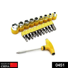 24pcs T shape screwdriver set Batch Head Ratchet Pawl Socket Spanner hand tools - Justgrabit Inc.
