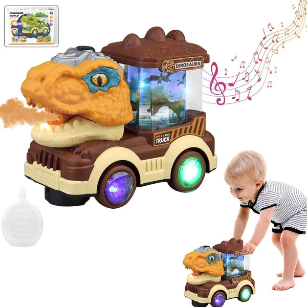 Dinosaur Car Toy with Humidifier Sound and Light (1 Pc) - Justgrabit Inc.