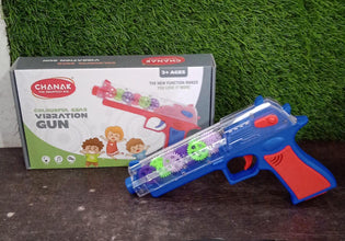 Plastic Gear Simulation Laser Toy Gun – 3D Lights, Music & Rotating Gear (1 Pc, 3+ Years) - Justgrabit Inc.