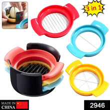 Multifunctional 3 - in - 1 Egg Cutter - Stainless Steel Slicing Tool with Durable Wires - justgrabit.in | Just Grab It