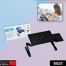 Modern Style Portable Adjustable Foldable Laptop Holder Notebook Desks Lap PC Folding Desk Table Vented Stand 2 Built in Cooling Fans - justgrabit.in | Just Grab It