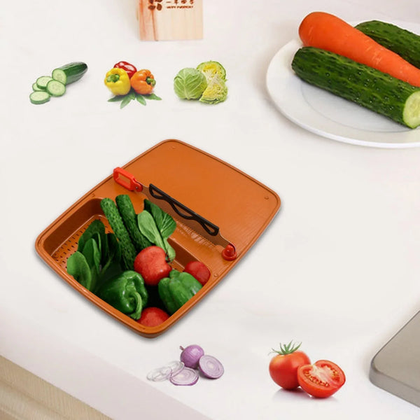 Cut & Wash Box & Tray – Versatile Kitchen Tool for Fruits & Vegetables - Justgrabit Inc.