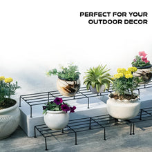 Metal Rectangle Flower plant stand for balcony (60×20 Cm / 2 Pc Set) - justgrabit.in | Just Grab It