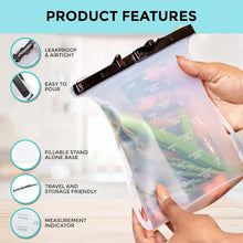 Reusable Silicone Food Storage Bag – Leakproof, Flat Bottom, Freezer & Microwave Safe, BPA - Free Snack & Sandwich Bag (1 Pc) - Justgrabit Inc.