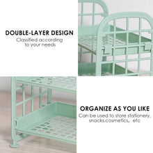 2Layer Foldable Plastic Small Storage Shelf / Rack (1 Pc / Mix Color) - justgrabit.in | Just Grab It