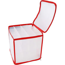 Storage Box Transparent PVC Zipper Sealed Lasting Sock Organizer with Compartment (30×30 CM / Inside Cardboard sheet) - justgrabit.in | Just Grab It