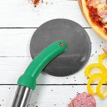 Kitchen Stainless Steel Wheel Pizza Cutter (1 pc) - justgrabit.in | Just Grab It