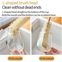 Bottle Brush with Curved Head Long Handle Washing Brush for Baby Bottles - justgrabit.in | Just Grab It