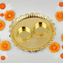 Round Shape Special Puja Thali, Kumkum Thali Holder (1 Pc / Big) - justgrabit.in | Just Grab It