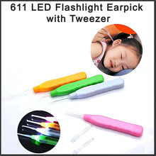 Pink LED Flashlight Earpick with Tweezer (1 Pc) - justgrabit.in | Just Grab It