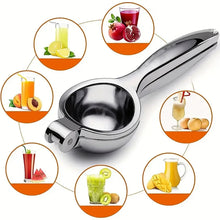 Premium Lemon Squeezer, Large Heavy Duty Handheld Juicer for Lemon, Stainless Steel Hand Press Citrus Juicer (1 Pc) - justgrabit.in | Just Grab It
