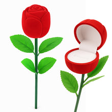 Artificial Rose Flower Shaped Jewelry Ring Box (1 Pc) - justgrabit.in | Just Grab It