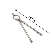 Ganesh Premium Quality Unbreakable Stainless Steel Goti Sandsi / Sansi / Pakkad / Pincer / Chimta / Tongs / Utensil Holder Smart Kitchen Tool - 8mm - Justgrabit Inc.